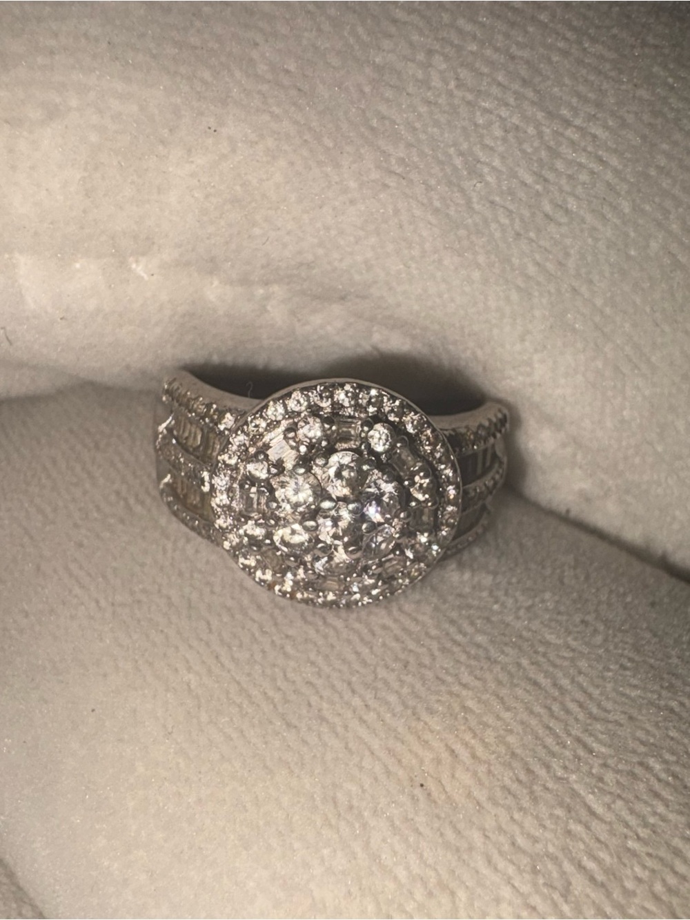 Sterling Silver Flower Cluster Ring Size 10 925 CN Floral Cocktail